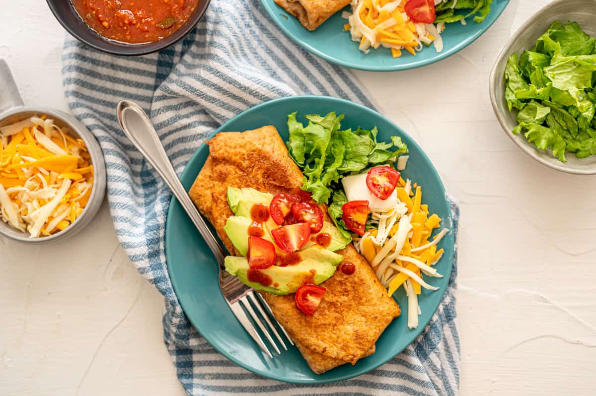 Baked Chicken Chimichangas (great leftover recipe!) - The Chunky Chef