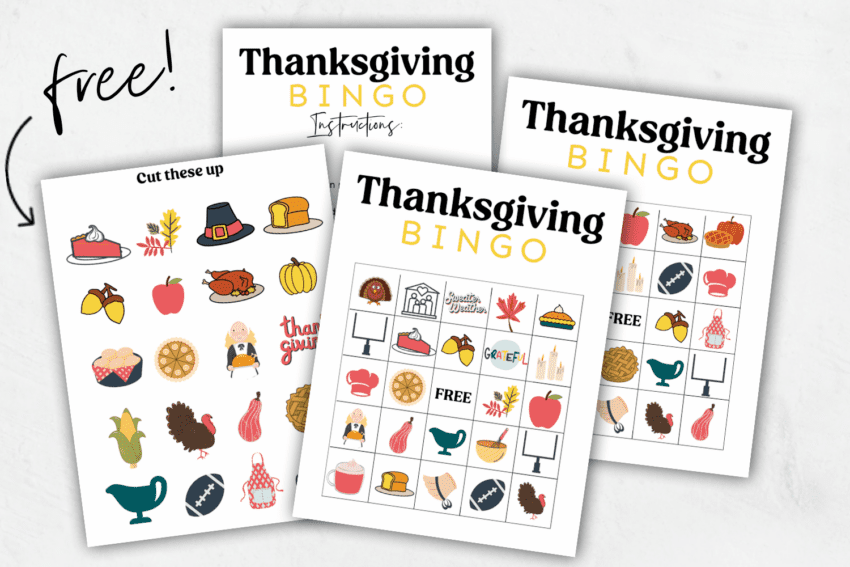 Free Thanksgiving Bingo Game (18+ Cards!) - Thriving Home