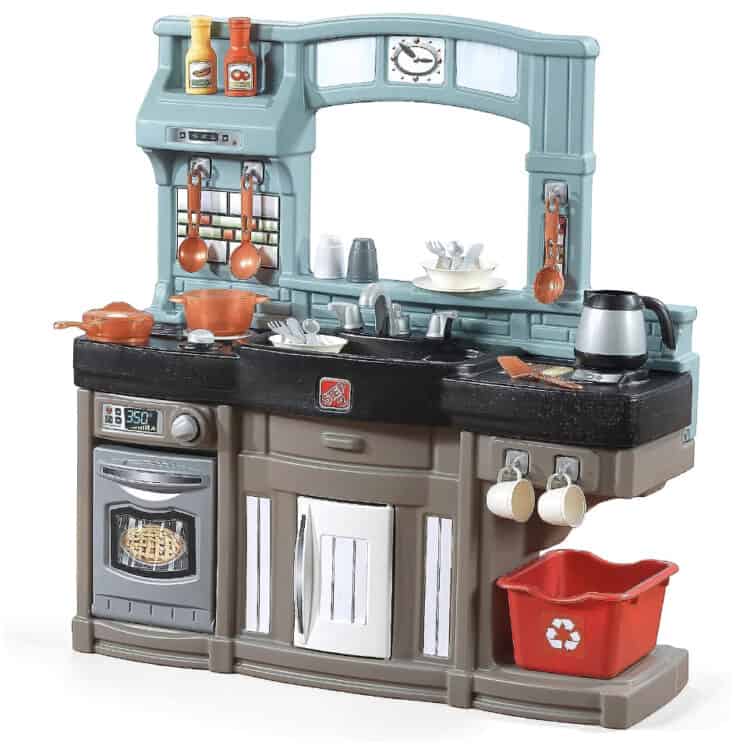 A play kitchen.