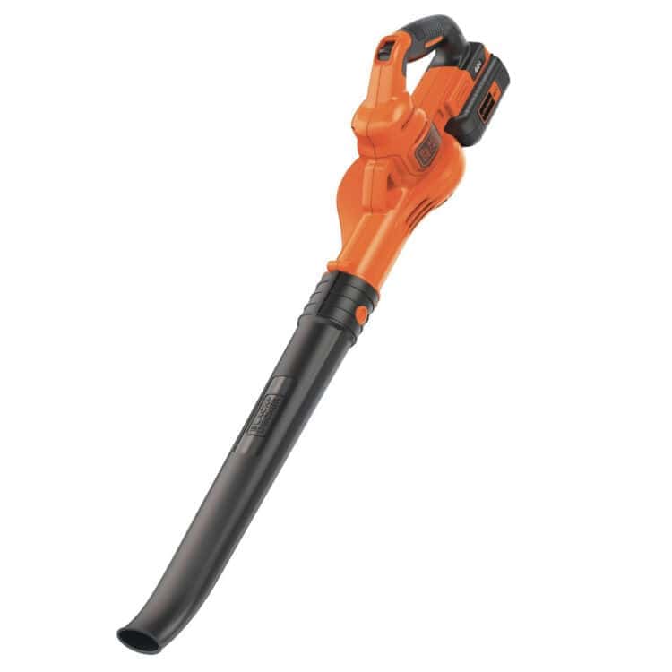 Battery operated leaf blower.