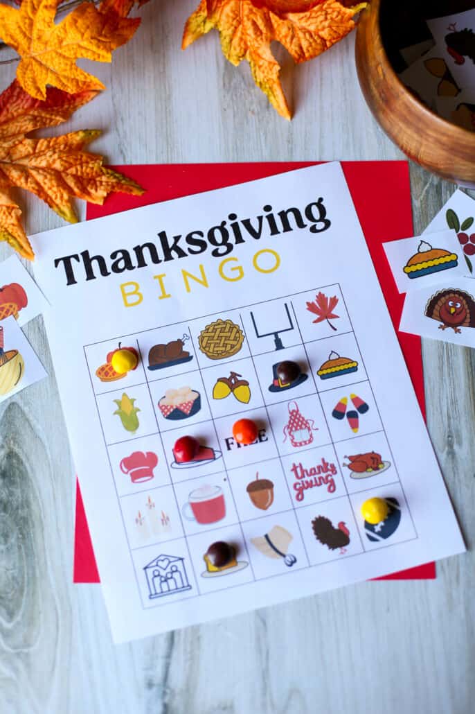 Thanksgiving bingo game - free printable