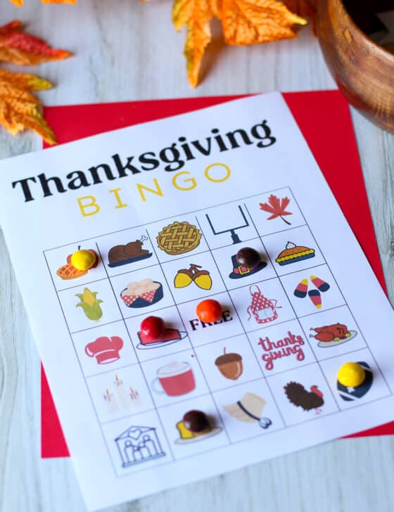 Thanksgiving Bingo game