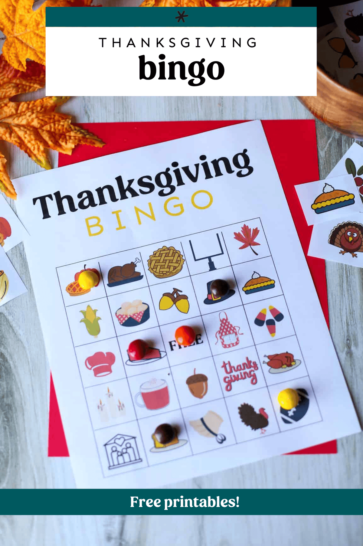 Thanksgiving Bingo images made for Pinterest.