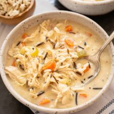 Freezer Meal Chicken Wild Rice Soup - Kiwi and Carrot