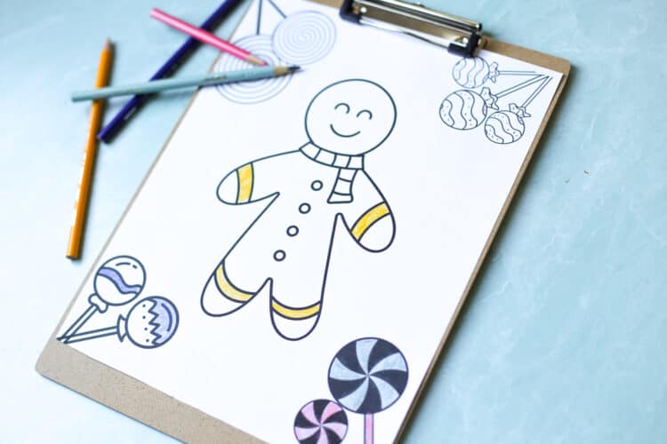 gingerbread man coloring page