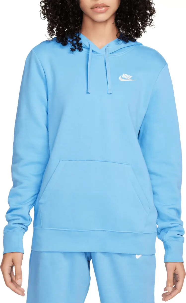 Blue Nike pullover hoodie sweatshirt for teen girl.