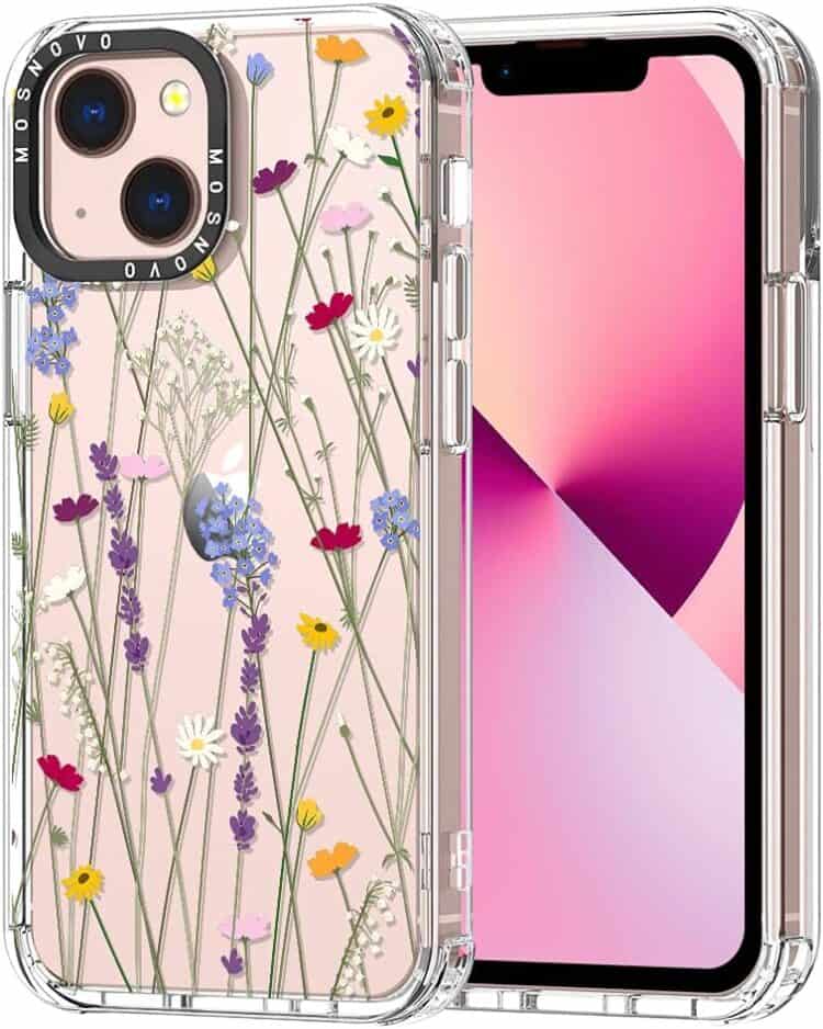 clear phone case with flower