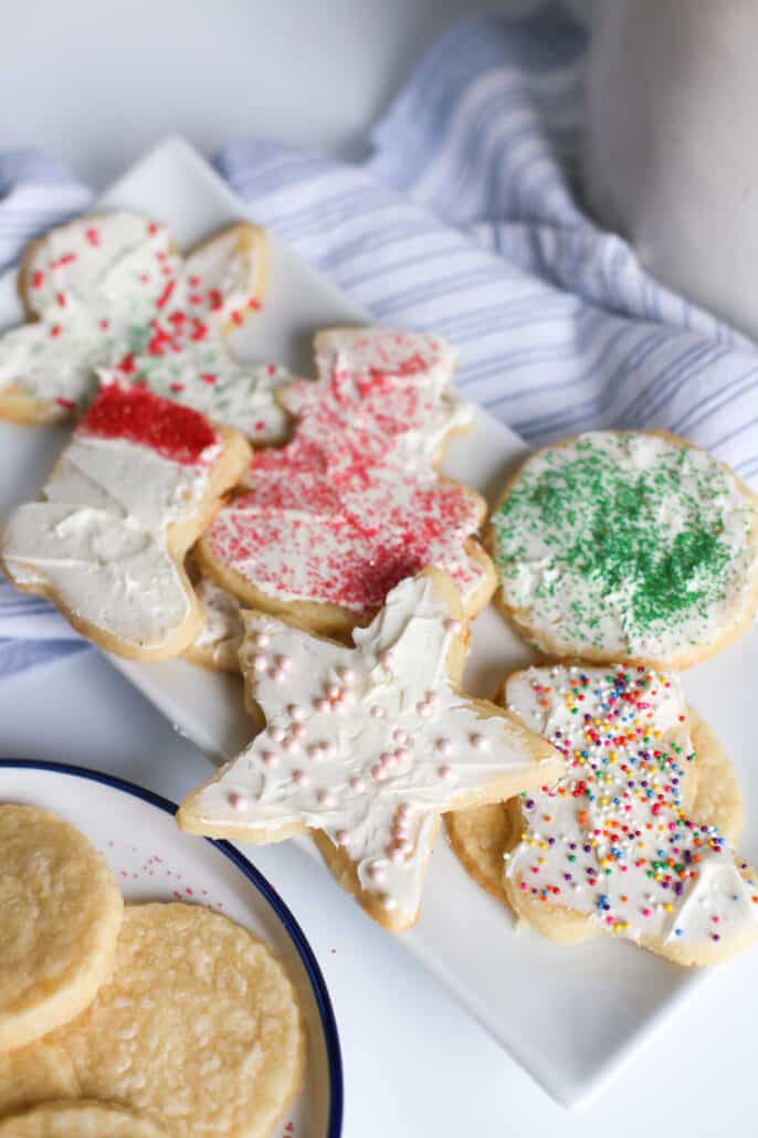 Decorated cream cheese sugar cookies