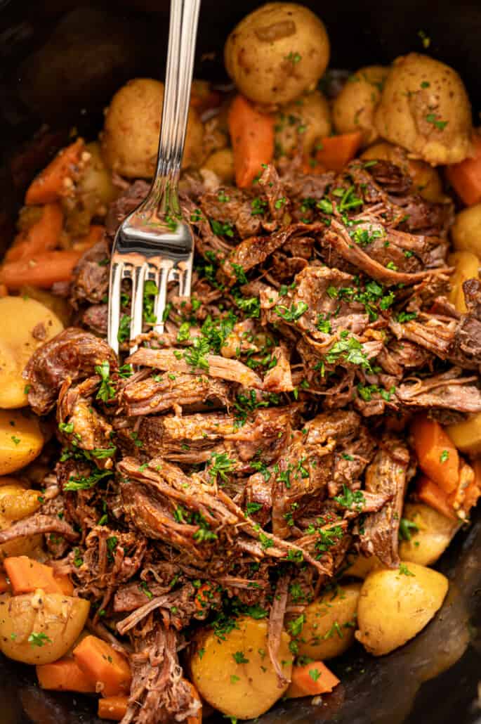 The BEST Slow Cooker Pot Roast - Thriving Home