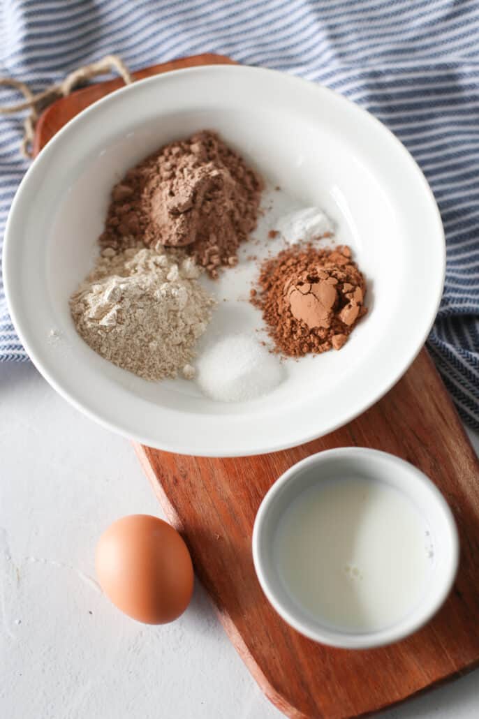 ingredients for a mug cake