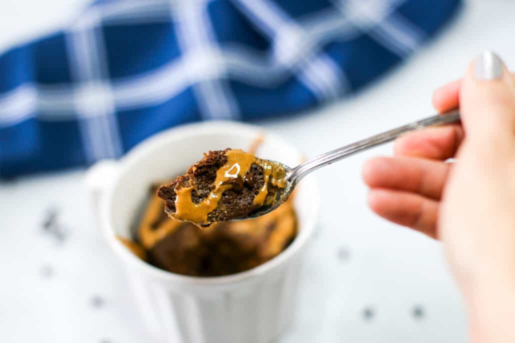 spoonful of chocolate mug cake