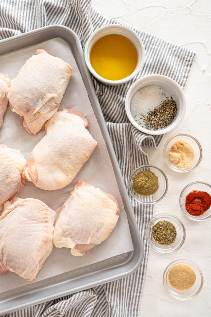 Ingredients for Italian Baked Chicken Thighs 
