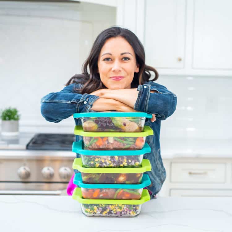 Polly Conner with freezer meals