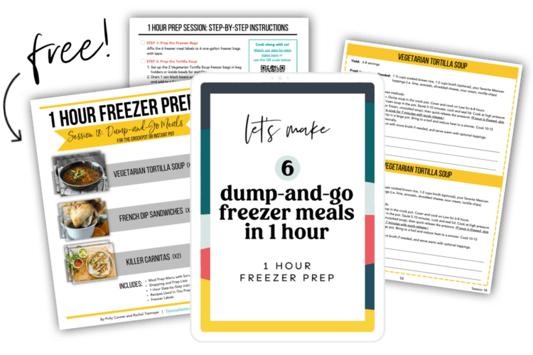 Dump and go freezer meal email cta.