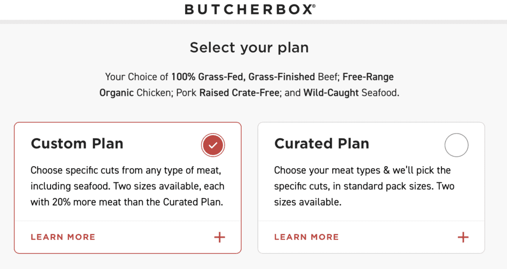 Butcher Box plans