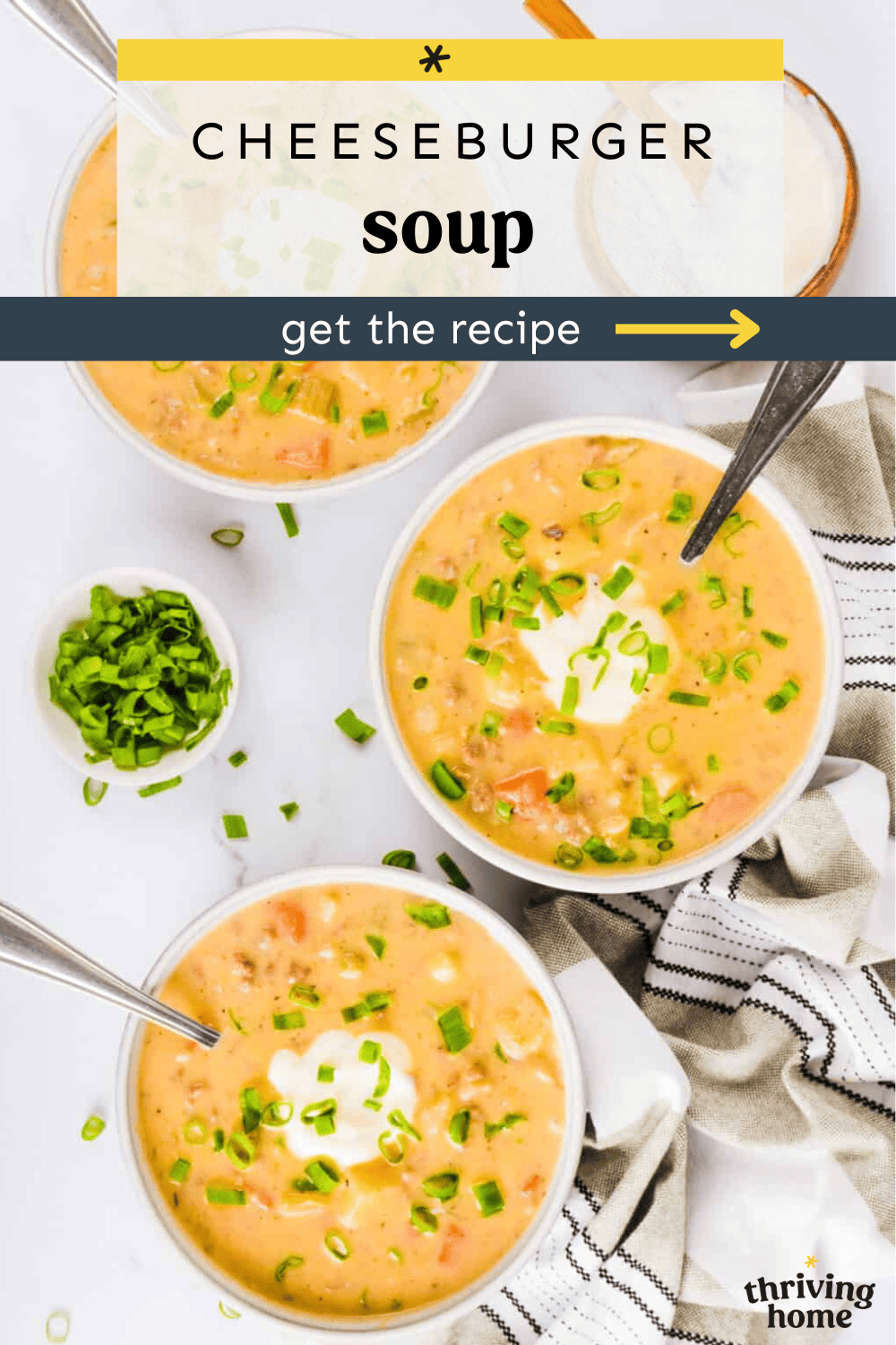 The BEST Cheeseburger Soup (Freezer Friendly!) - Thriving Home