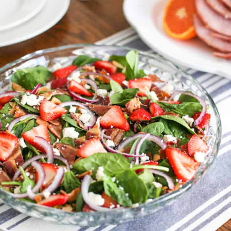 strawberry spinach salad