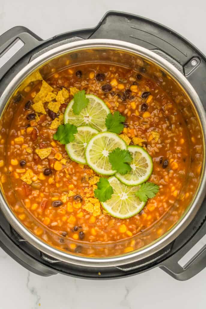 Tortilla soup in the instant pot