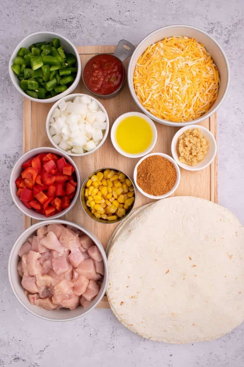 ingredients for chicken fajita casserole