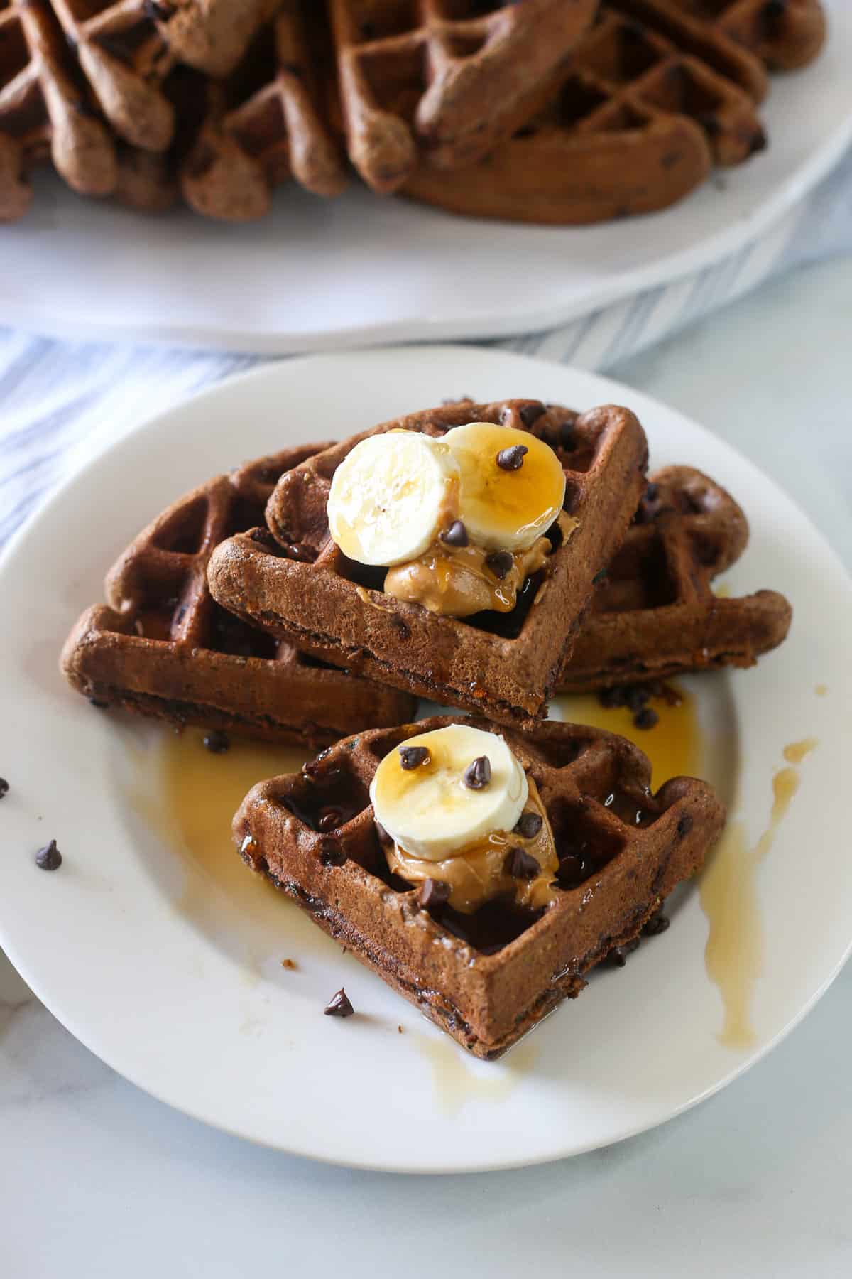 Chocolate Zucchini Belgian Waffles - Kitchen Confidante®