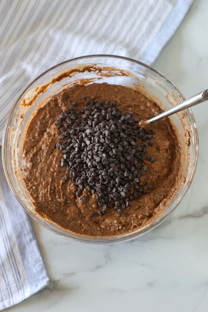 chocolate zucchini waffle batter