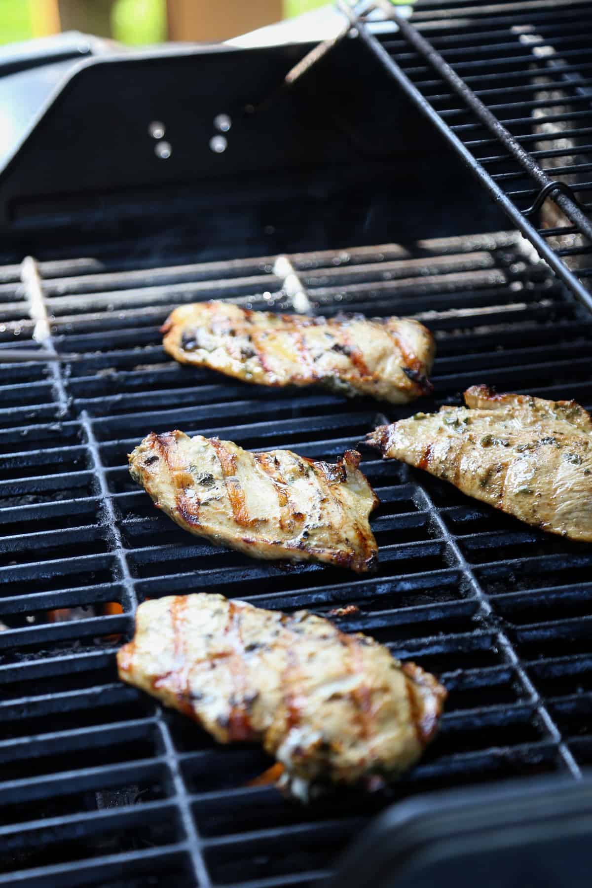 cilantro lime chicken on the grill