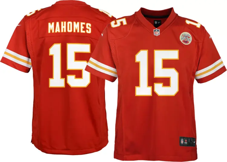 Pat Mahomes football jersey.