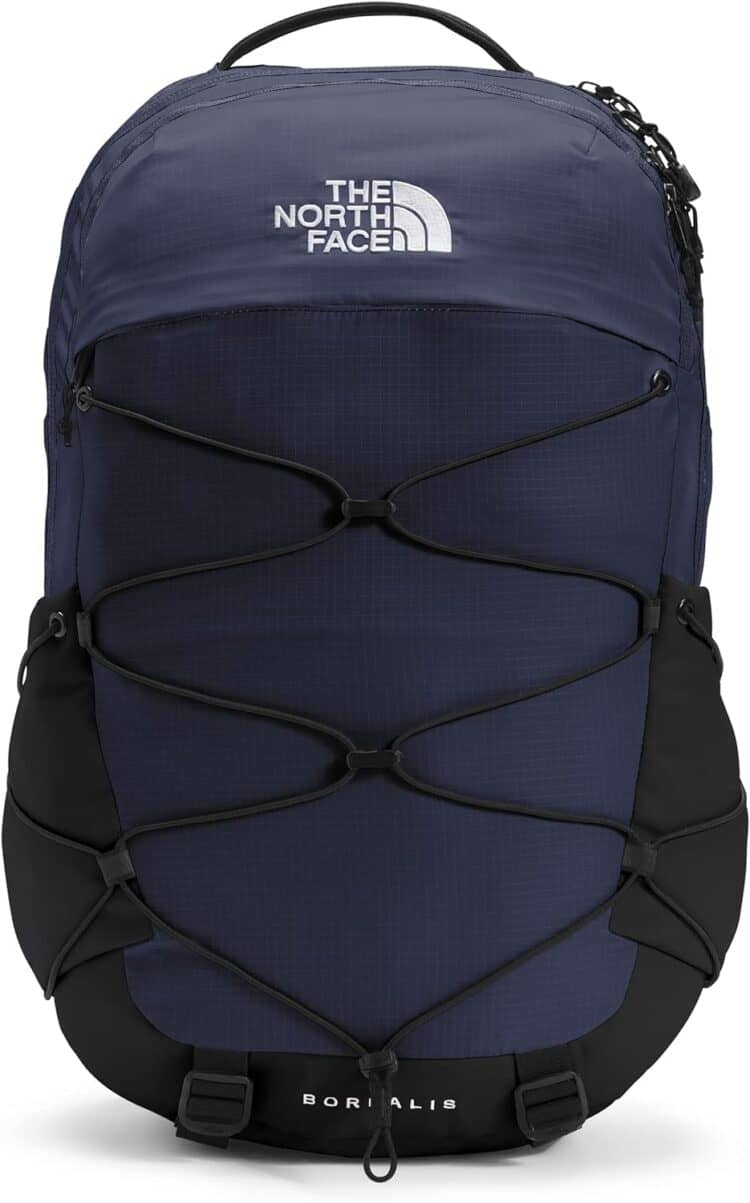 Navy colored North Face backpack.