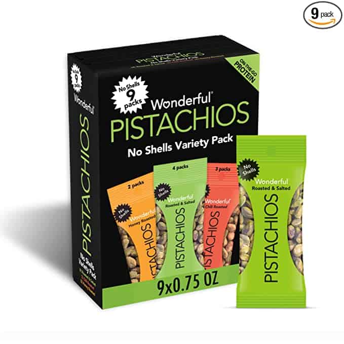 Stock image of Pistachio snack-size bags.