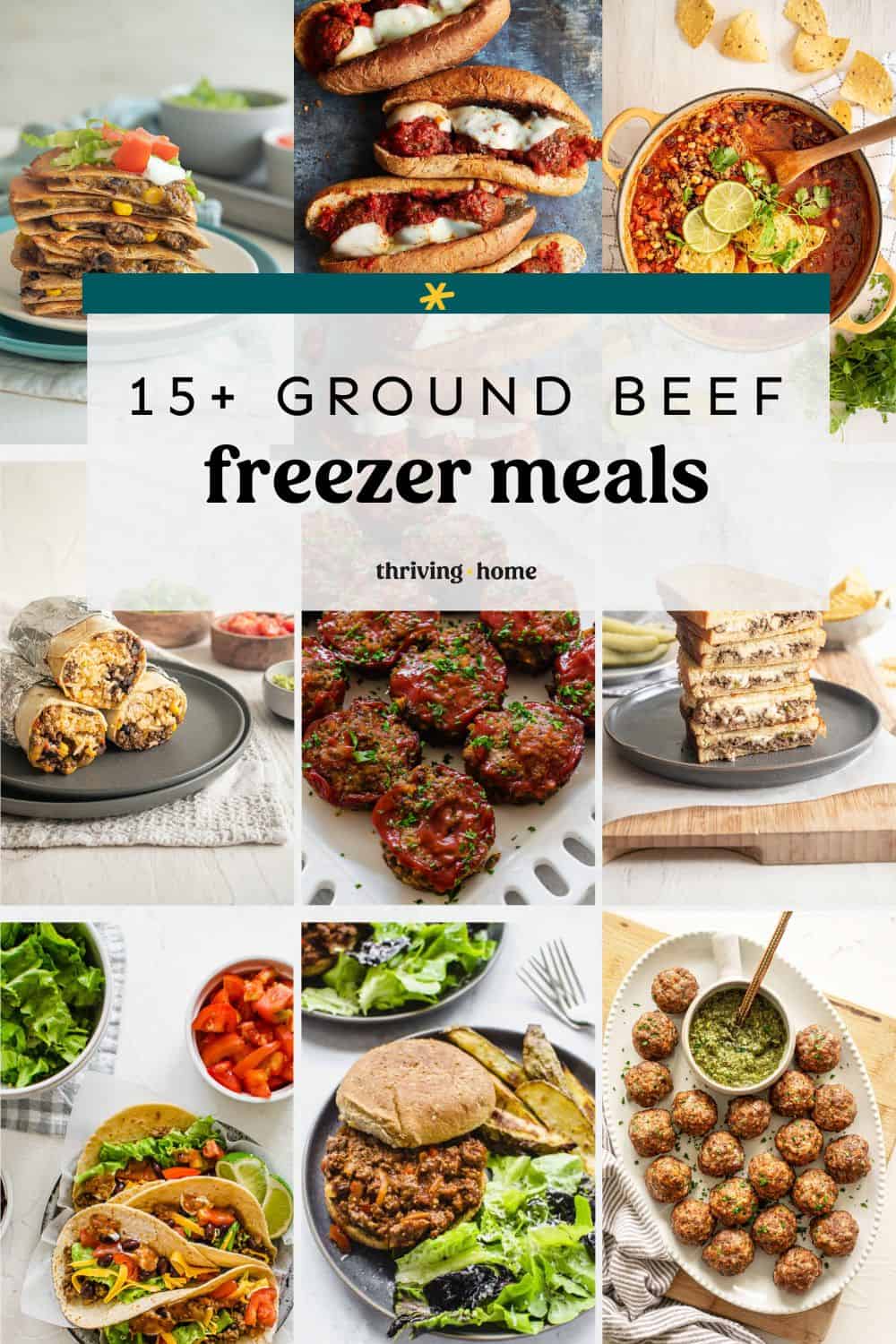 ground beef freezer meals for meal prep.