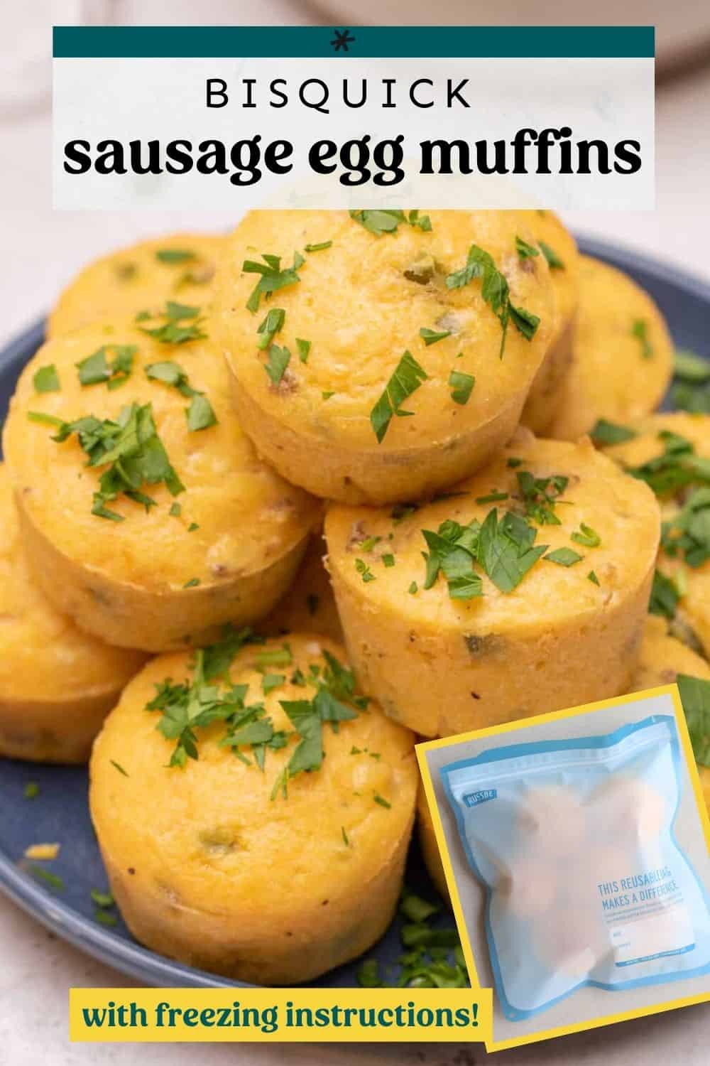 yellow savory breakfast muffins with parsley sprinkled on top.