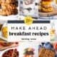 20+ make ahead breakfast ideas collage image.