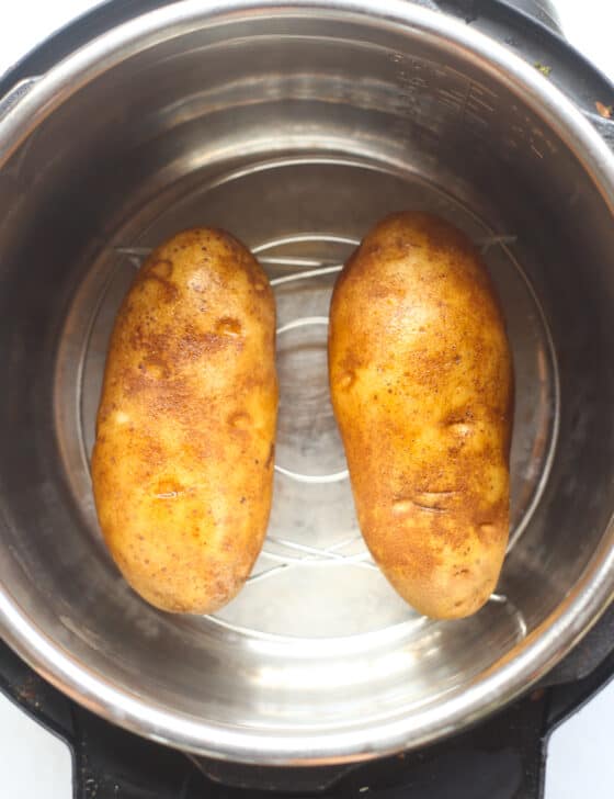 2 Russet potatoes in an instant pot
