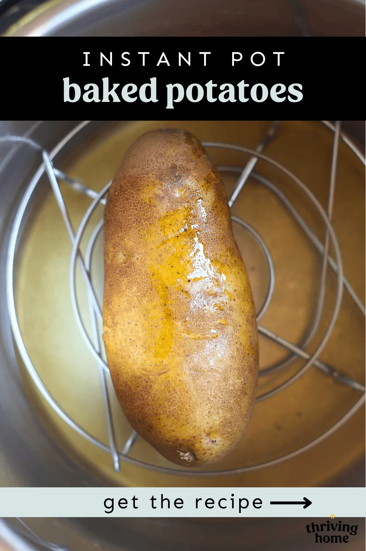 A baked potato in an Instant Pot.