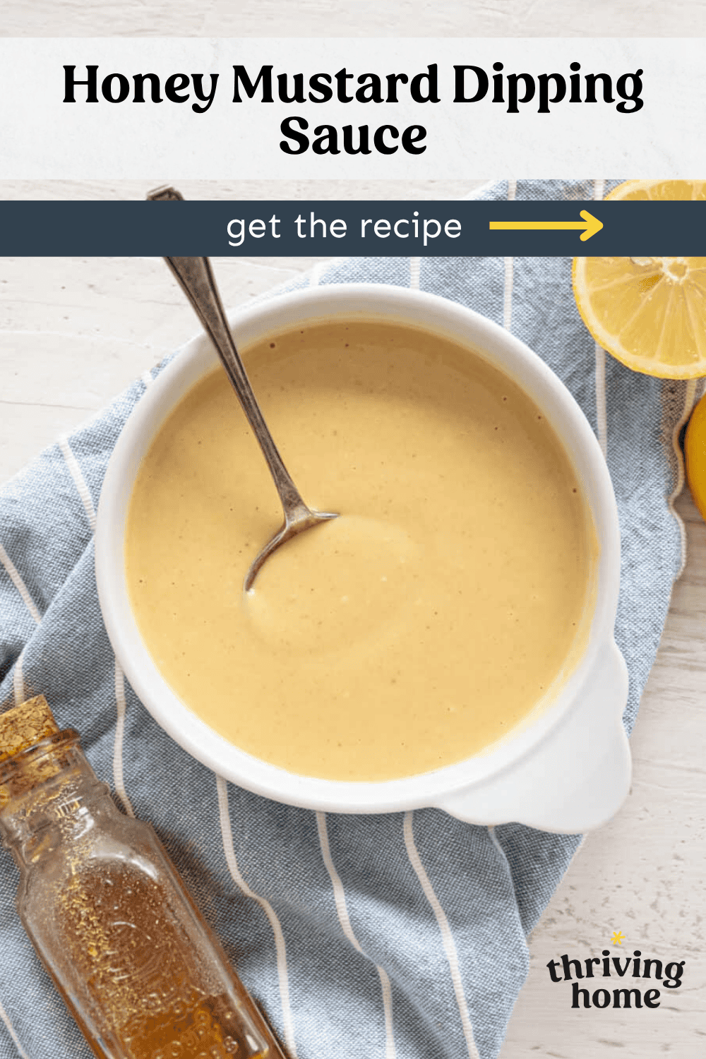 Honey mustard dipping sauce in a small bowl.