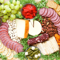 A simple charcuterie board.