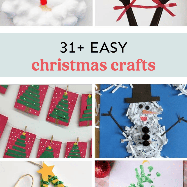 Collage image of Christmas Crafts for kids.
