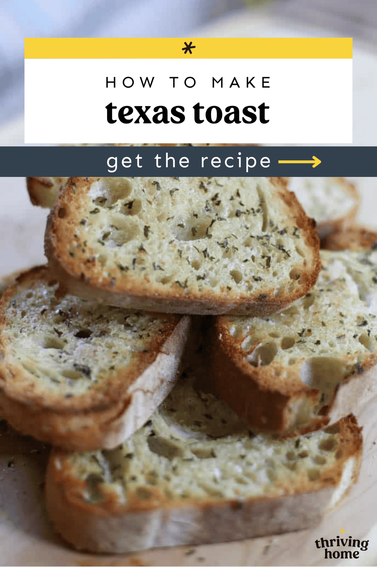 Texas toast slices stacked up on a plate.