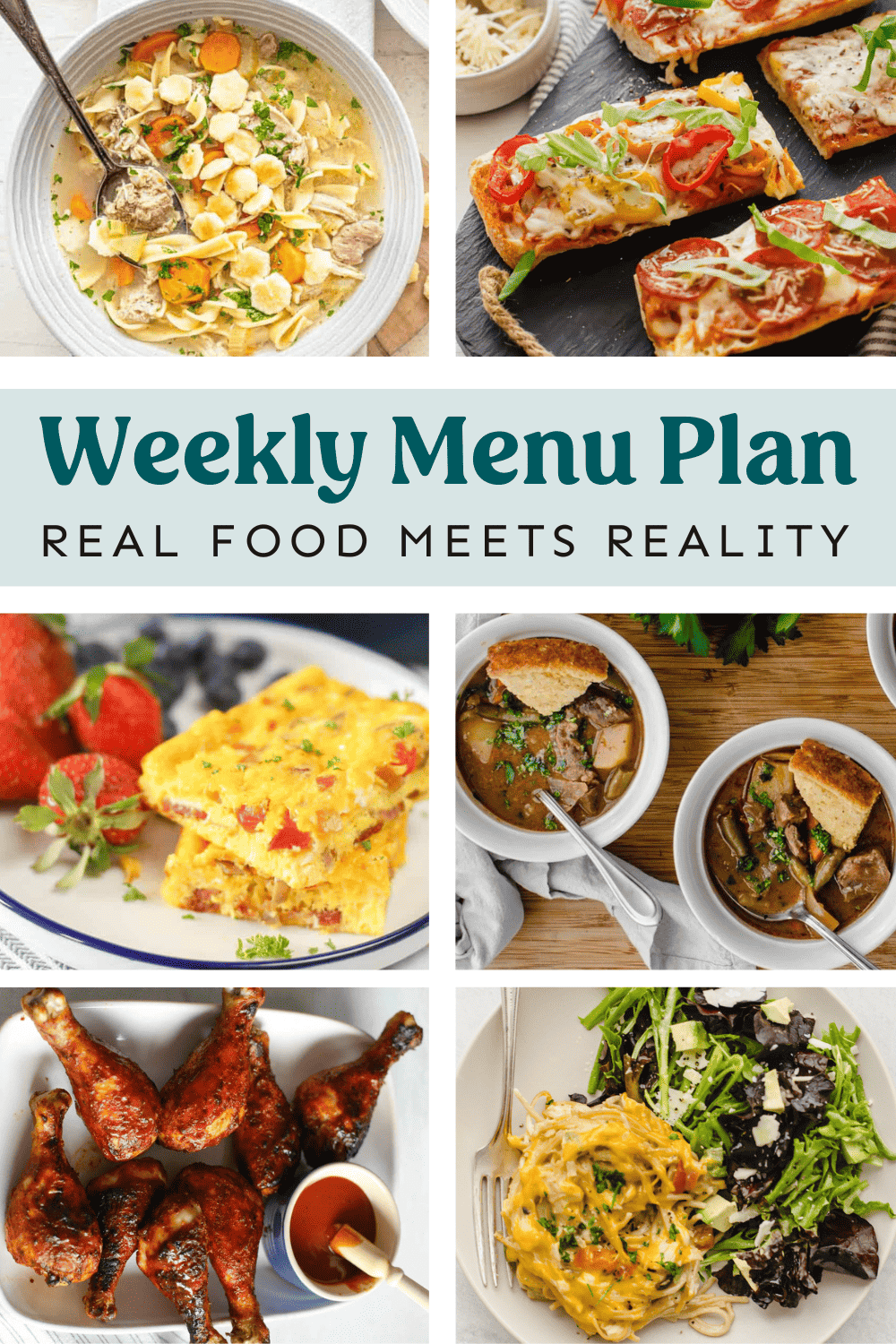 Collage of meals from the meal plan.