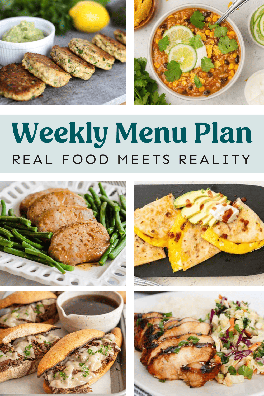 Collage or meals from the meal plan.