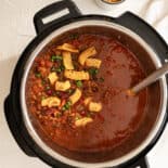 Chili prepped in an instant pot.