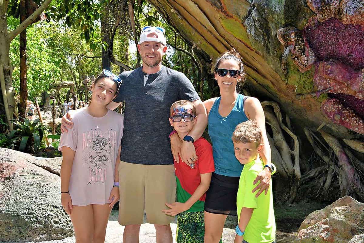 Polly Conner's family at animal kingdom. 