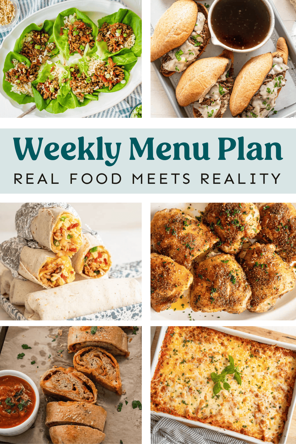 Collage of meals on the meal plan.