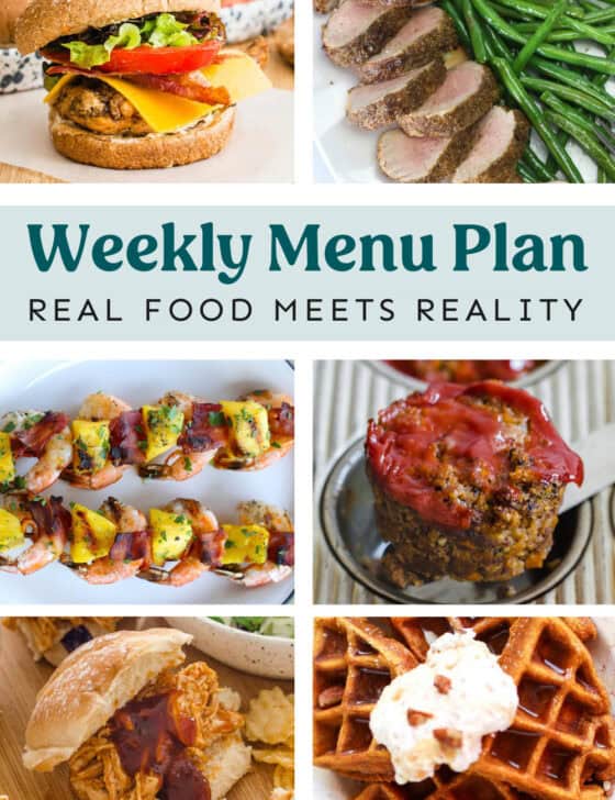 Collage of meals on the menu plan.