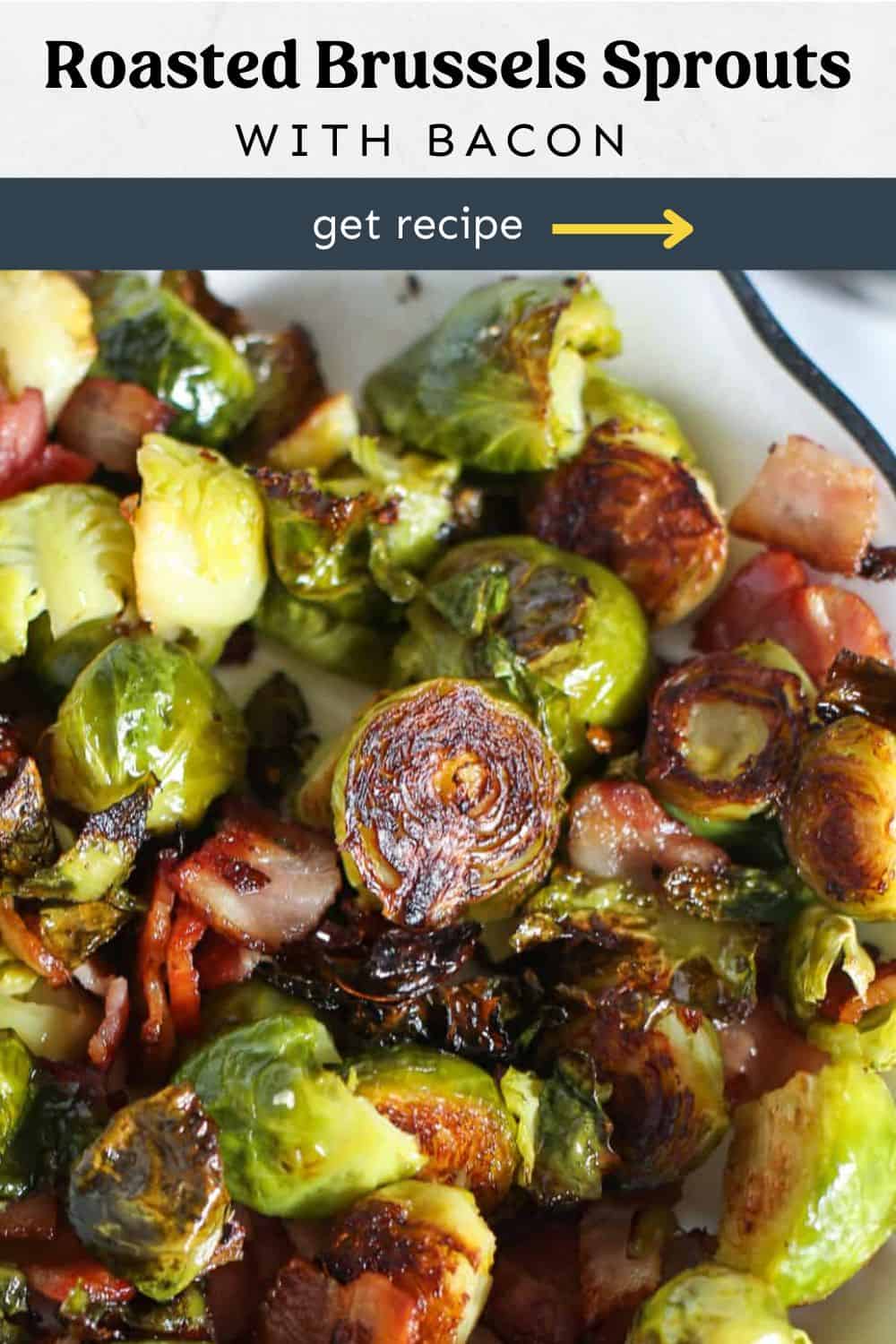Roasted Brussels sprouts in a bowl.