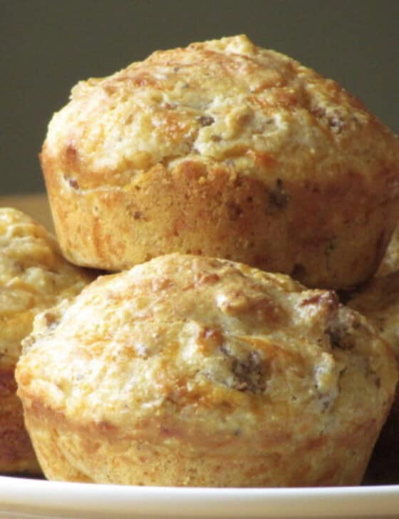 savory breakfast muffins with sausage.