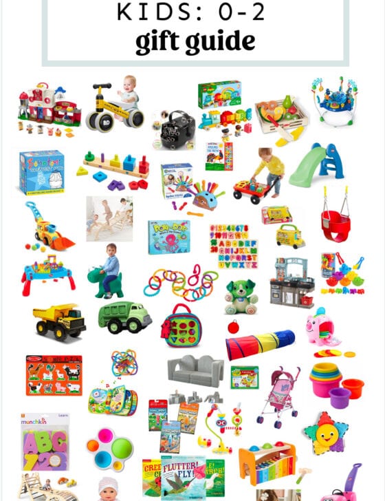 Babies and toddlers gift guide.