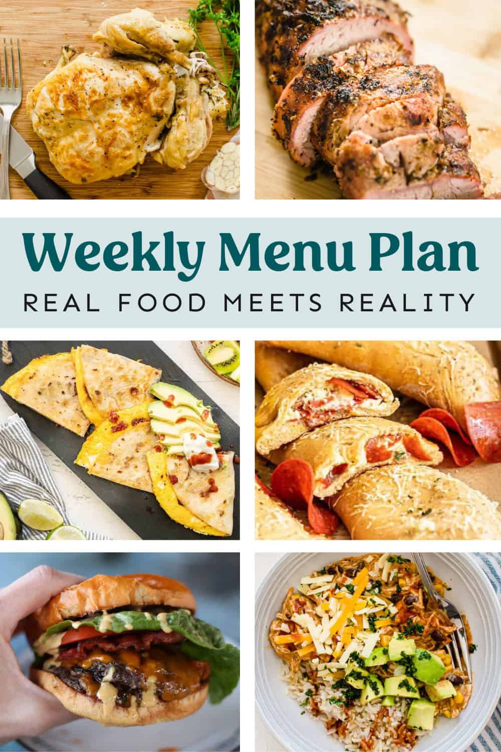 Collage of recipes from the meal plan.