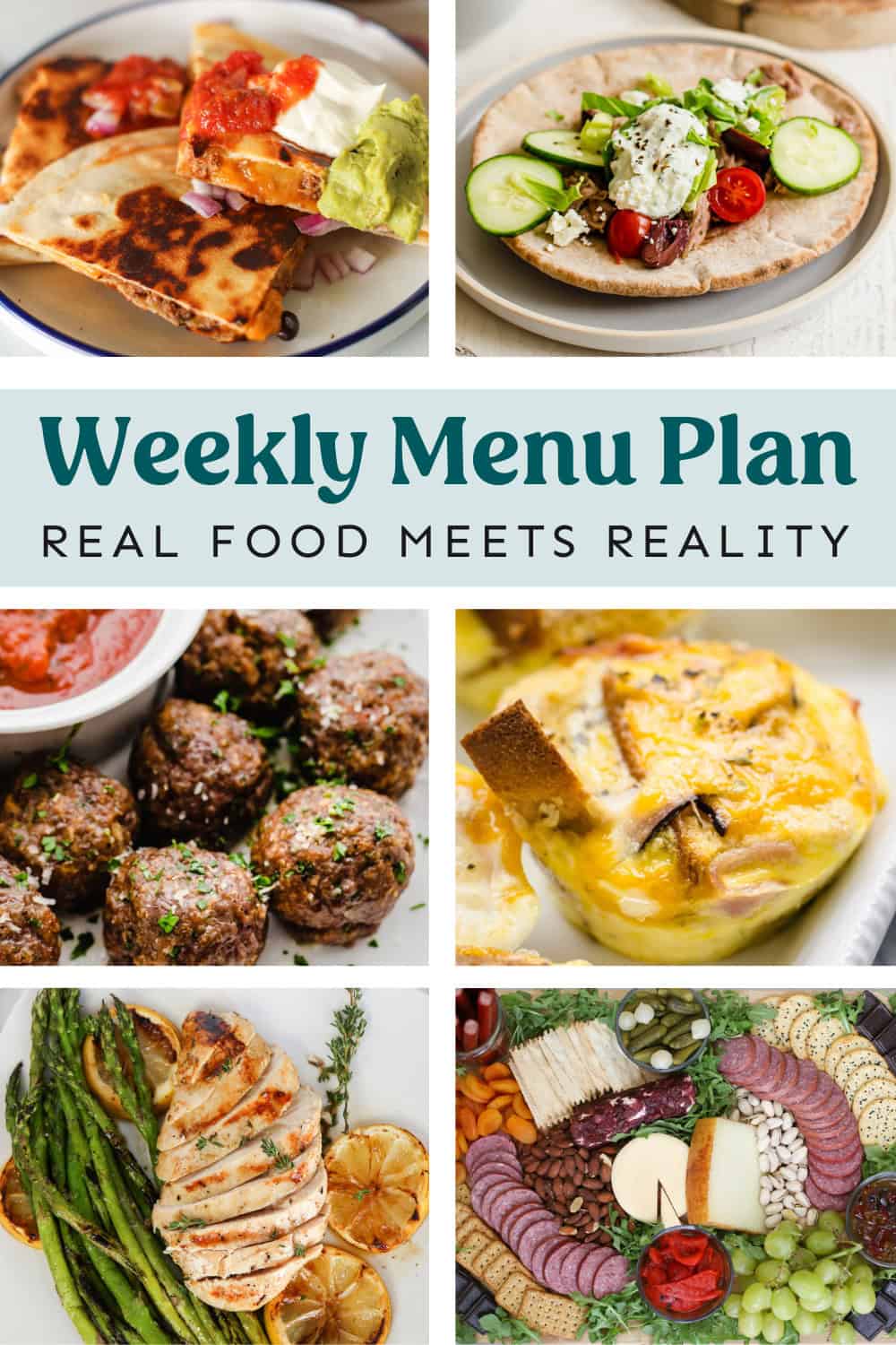 Collage of meals on this week's menu plan.