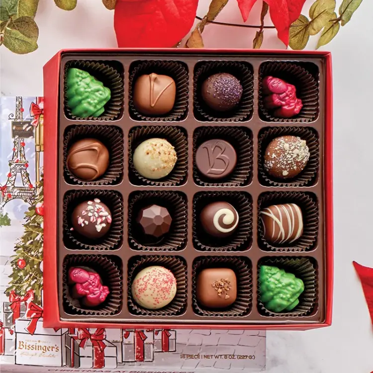 Box of Christmas chocolates.